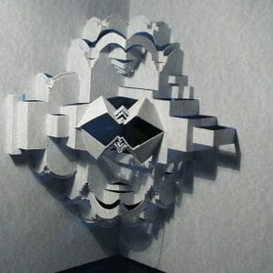 Merged Pop-Up Paper Sculpture by Ingrid Siliakus