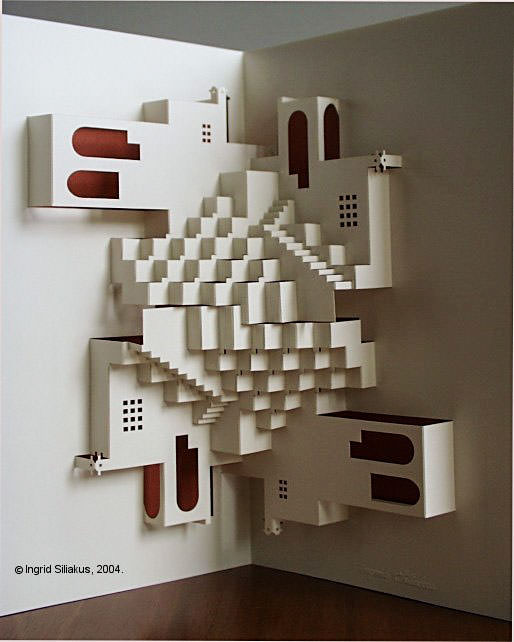 Repetition Pop-Up Paper Sculpture by Ingrid Siliakus
