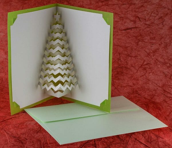 Christmas Tree Popup Card with Envelope