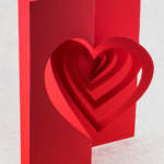 Helical Heart Valentine Pop Up Card Card