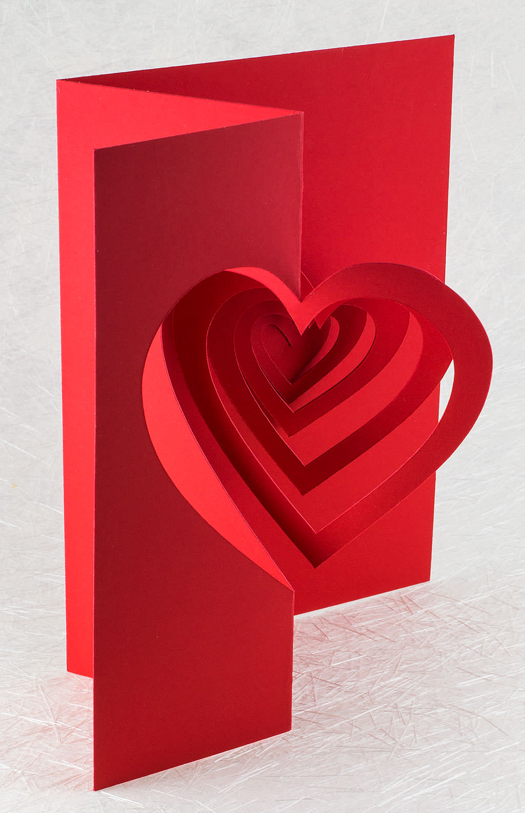 Helical Heart Pop Up Card With Pop Out Heart Card Template