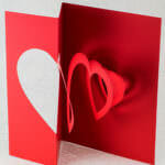 Helical Heart Valentine Pop Up Card (side)