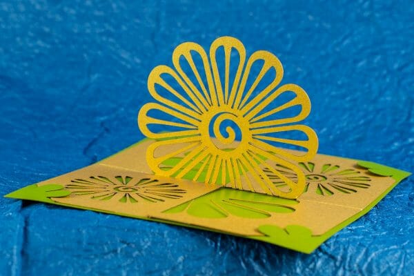 Flower Crest Pop Up Card by Andrew Crawford
